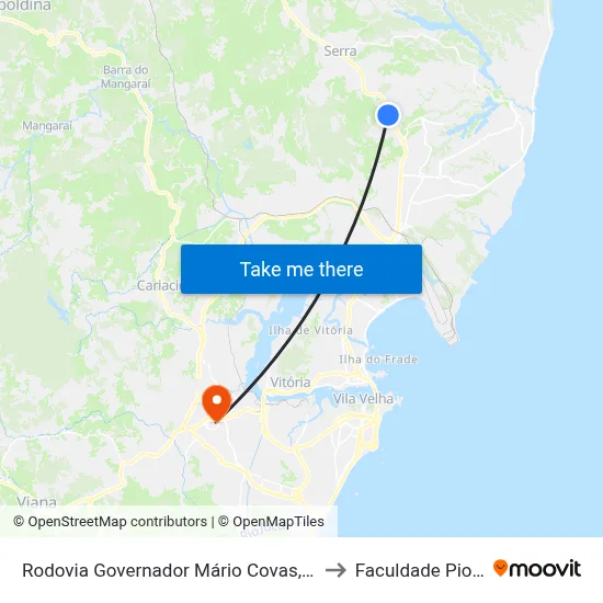 Rodovia Governador Mário Covas, 3366 to Faculdade Pio XII map