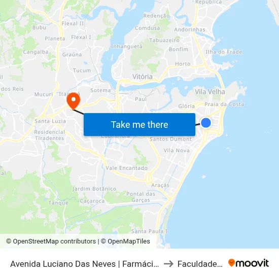 Avenida Luciano Das Neves | Farmácia Cidadã Estadual to Faculdade Pio XII map
