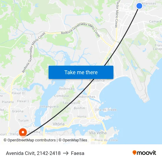 Avenida Civit, 2142-2418 to Faesa map