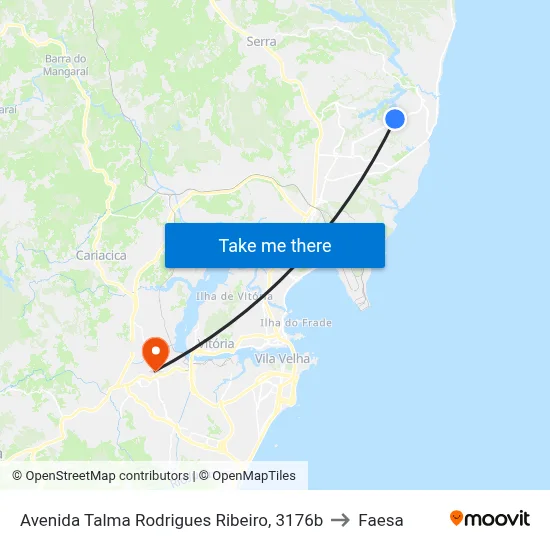 Avenida Talma Rodrigues Ribeiro, 3176b to Faesa map
