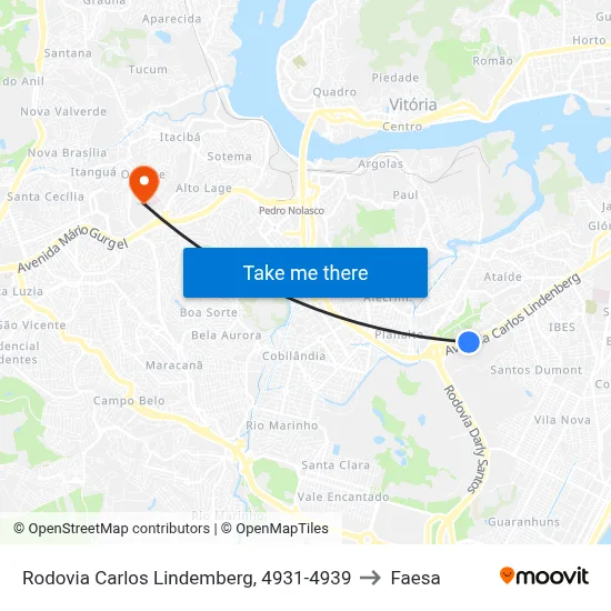 Rodovia Carlos Lindemberg, 4931-4939 to Faesa map