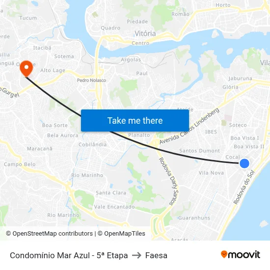 Condomínio Mar Azul - 5ª Etapa to Faesa map