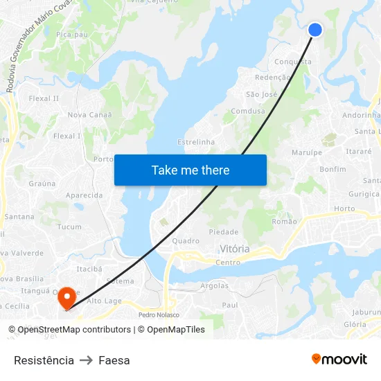 Resistência to Faesa map