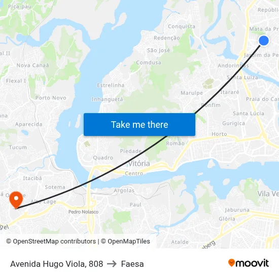 Avenida Hugo Viola, 808 to Faesa map