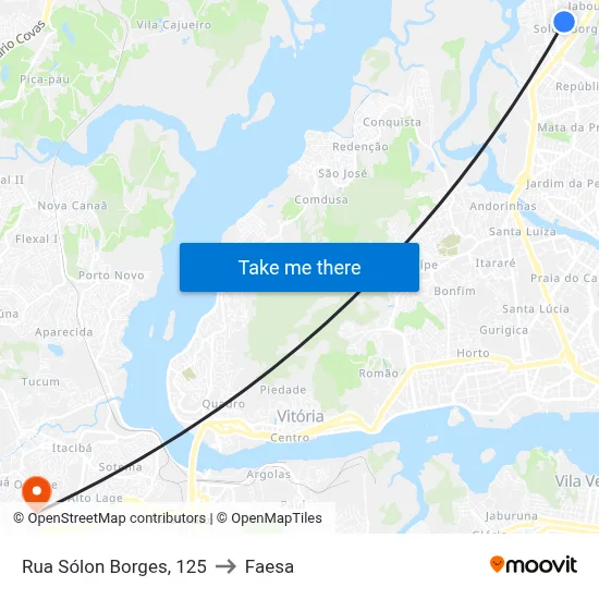 Rua Sólon Borges, 125 to Faesa map