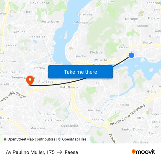 Av Paulino Muller, 175 to Faesa map