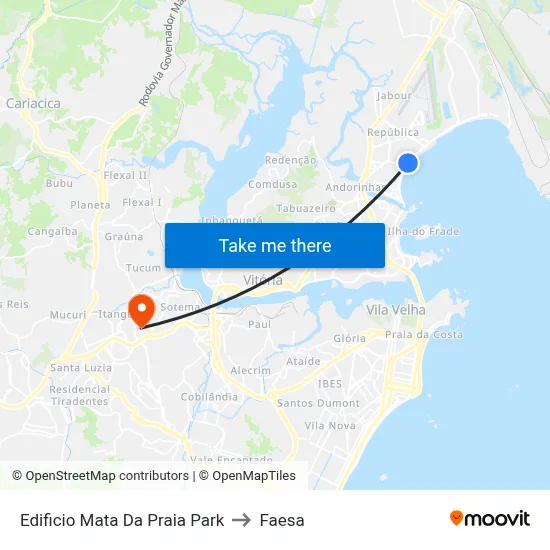 Edificio Mata Da Praia Park to Faesa map