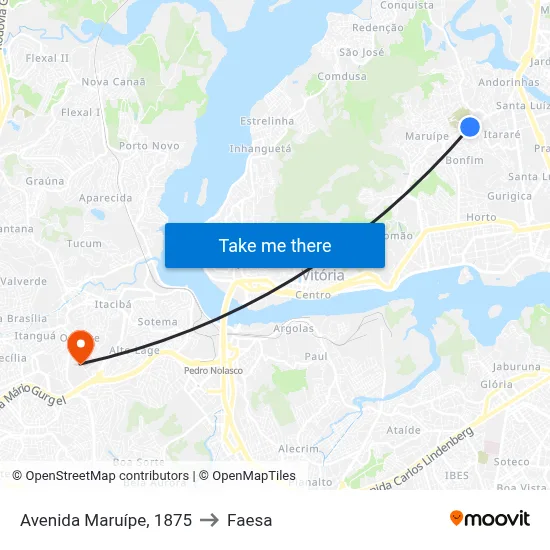 Avenida Maruípe, 1875 to Faesa map
