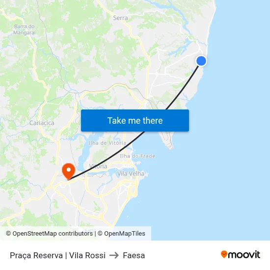 Praça Reserva | Vila Rossi to Faesa map