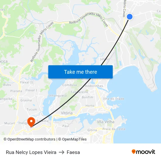 Rua Nelcy Lopes Vieira to Faesa map