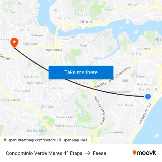 Condomínio Verde Mares 4º Etapa to Faesa map