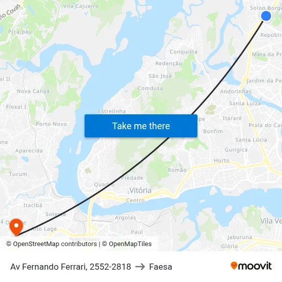 Av Fernando Ferrari, 2552-2818 to Faesa map