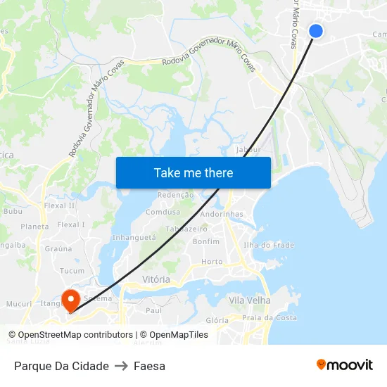 Parque Da Cidade to Faesa map