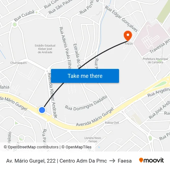 Av. Mário Gurgel, 222 | Centro Adm Da Pmc to Faesa map
