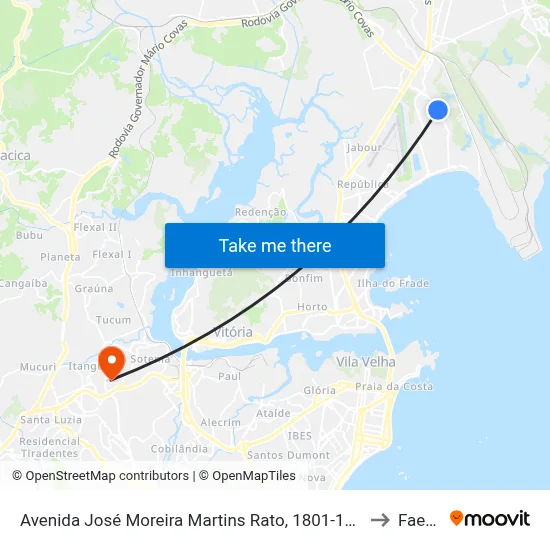 Avenida José Moreira Martins Rato, 1801-1945 to Faesa map