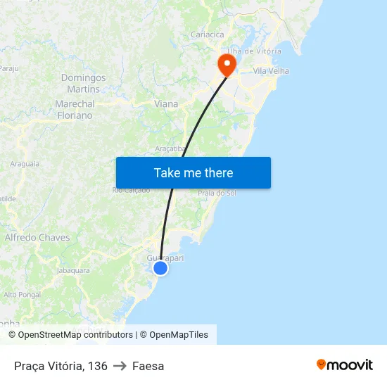 Praça Vitória, 136 to Faesa map