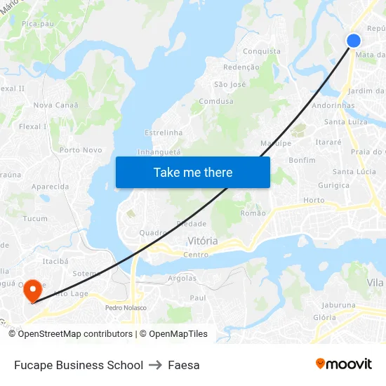 Fucape Business School to Faesa map