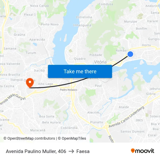 Avenida Paulino Muller, 406 to Faesa map