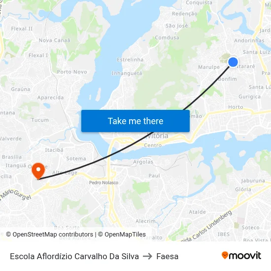 Escola Aflordízio Carvalho Da Silva to Faesa map