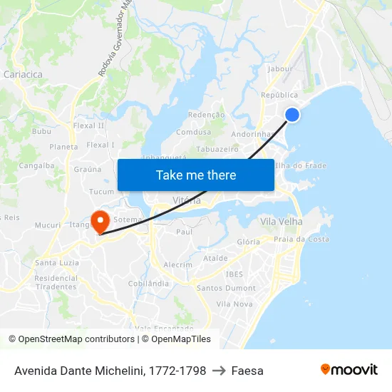 Avenida Dante Michelini, 1772-1798 to Faesa map