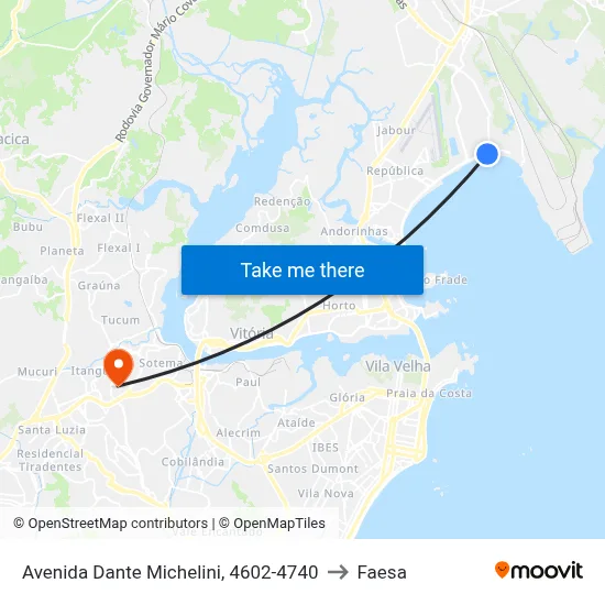 Avenida Dante Michelini, 4602-4740 to Faesa map