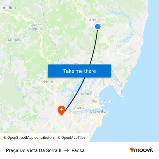 Praça De Vista Da Serra II to Faesa map