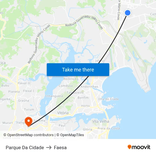 Parque Da Cidade to Faesa map