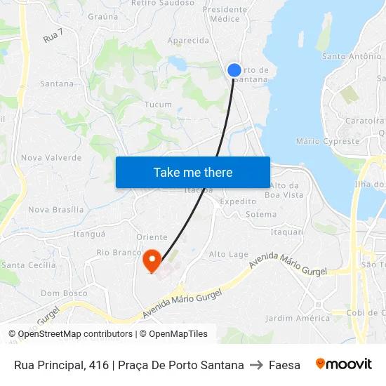 Rua Principal, 416 | Praça De Porto Santana to Faesa map