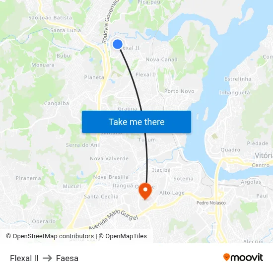 Flexal II to Faesa map