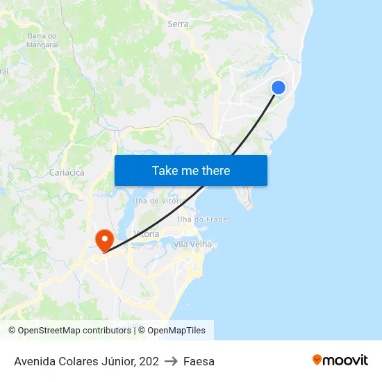Avenida Colares Júnior, 202 to Faesa map