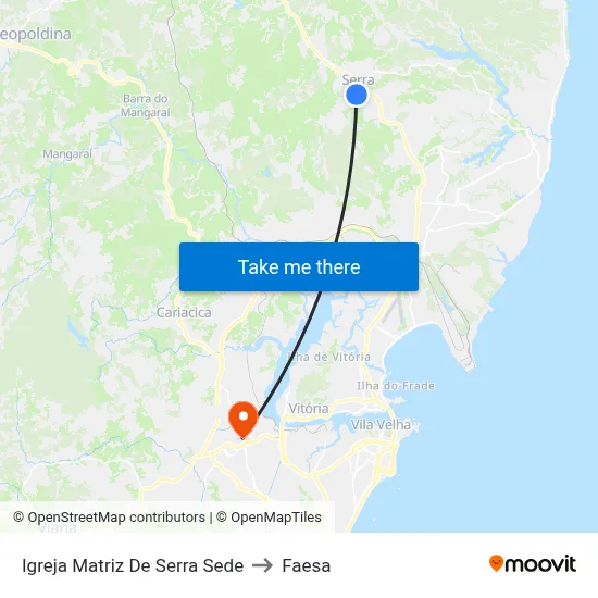 Igreja Matriz De Serra Sede to Faesa map