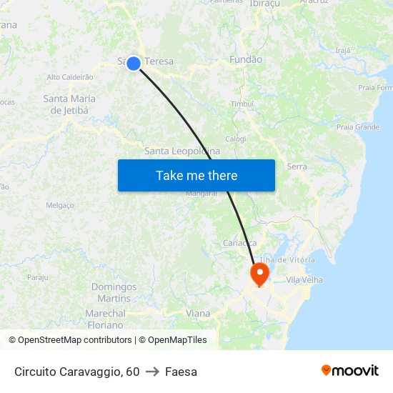 Circuito Caravaggio, 60 to Faesa map