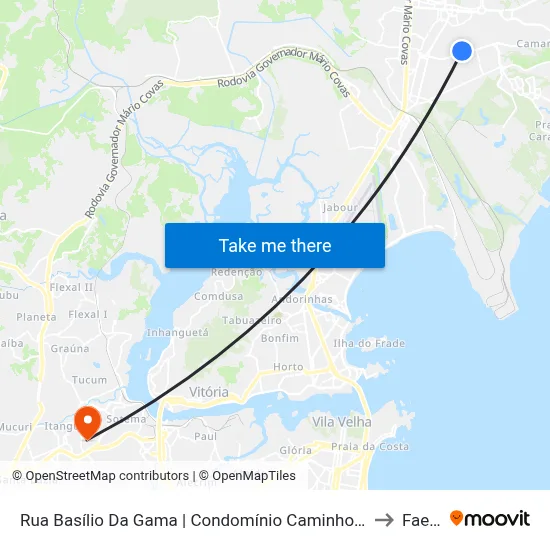 Rua Basílio Da Gama | Condomínio Caminho Do Mar to Faesa map
