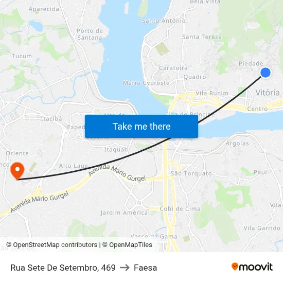 Rua Sete De Setembro, 469 to Faesa map