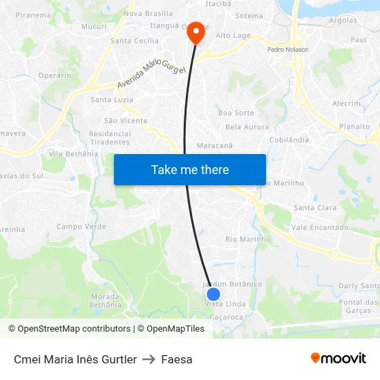 Cmei Maria Inês Gurtler to Faesa map