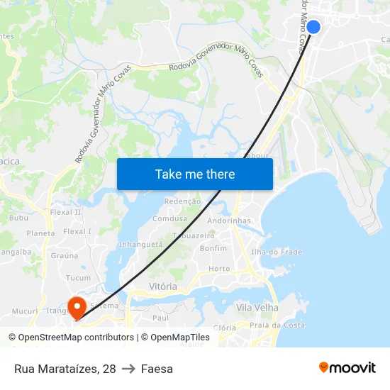 Rua Marataízes, 28 to Faesa map