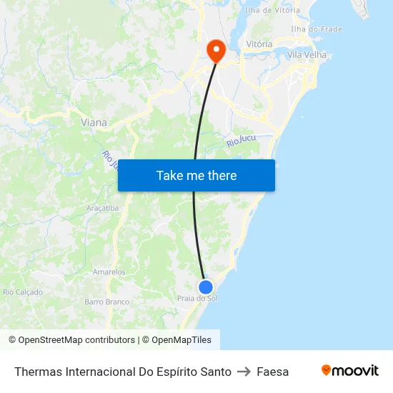 Thermas Internacional Do Espírito Santo to Faesa map