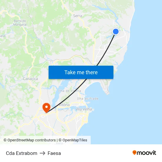 Cda Extrabom to Faesa map