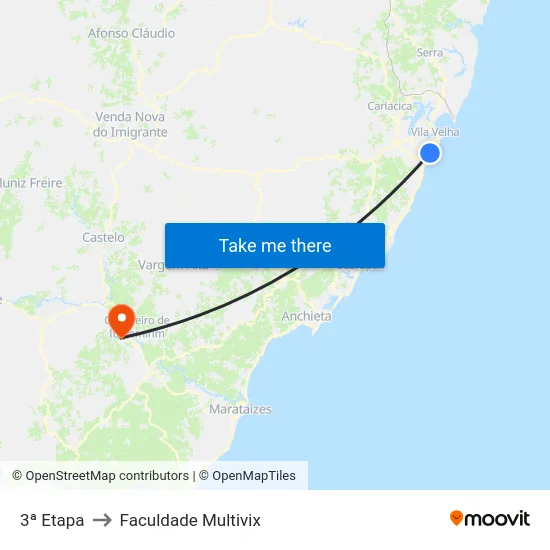 3ª Etapa to Faculdade Multivix map
