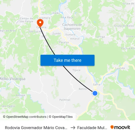 Rodovia Governador Mário Covas, 708 to Faculdade Multivix map