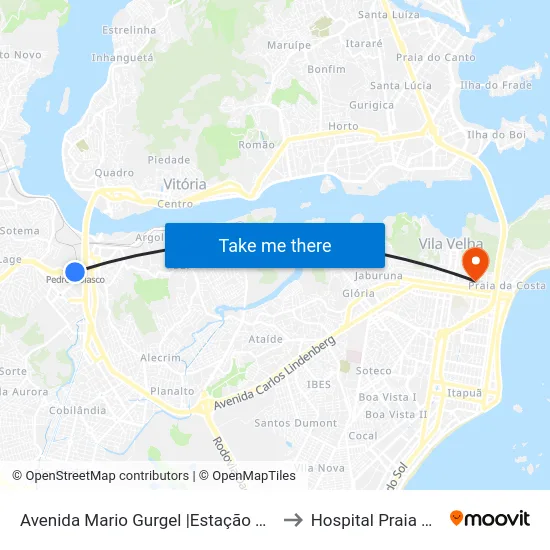 Avenida Mario Gurgel |Estação Pedro Nolasco to Hospital Praia da Costa map