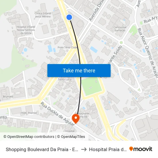 Shopping Boulevard Da Praia - Entrada Lateral to Hospital Praia do Canto map
