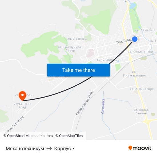 Механотехникум to Корпус 7 map