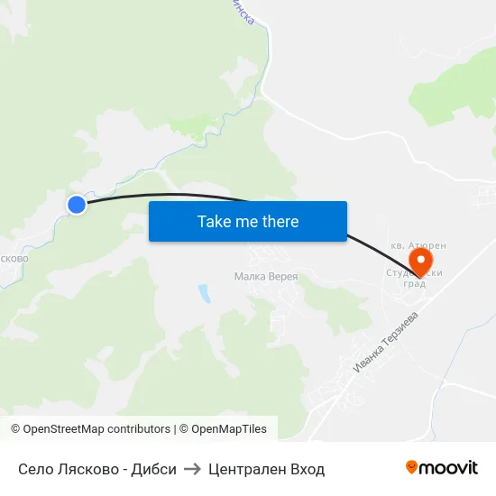 Село Лясково - Дибси to Централен Вход map