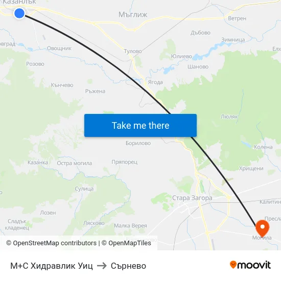 М+С Хидравлик Уиц to Сърнево map
