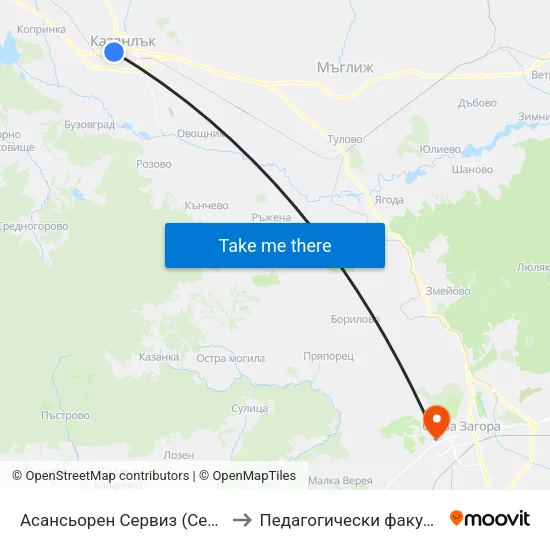 Асансьорен Сервиз (Север) to Педагогически факултет map