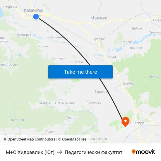 М+С Хидравлик (Юг) to Педагогически факултет map