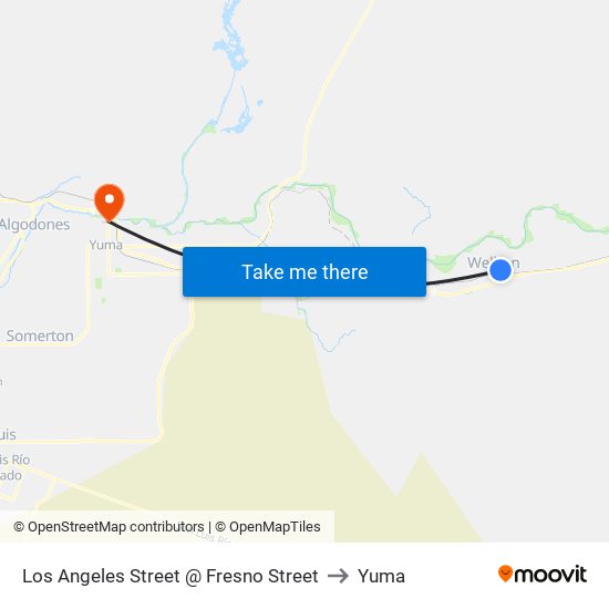 Los Angeles Street @ Fresno Street to Yuma map
