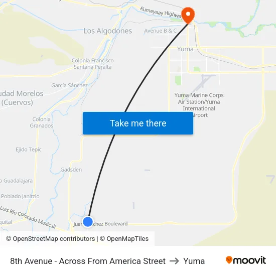 8th Avenue - Across From America Street to Yuma map