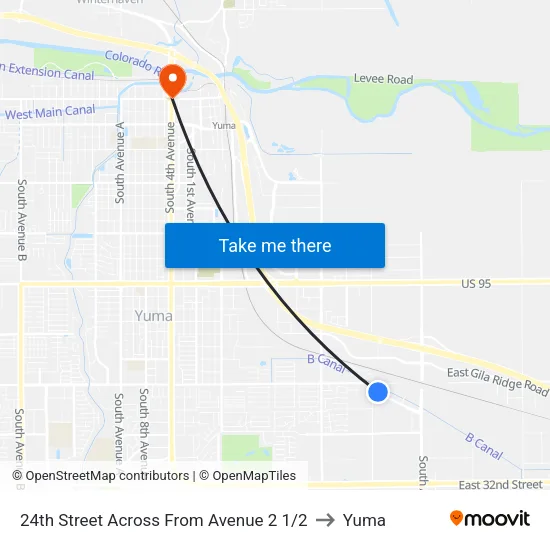 24th Street Across From Avenue 2 1/2 to Yuma map